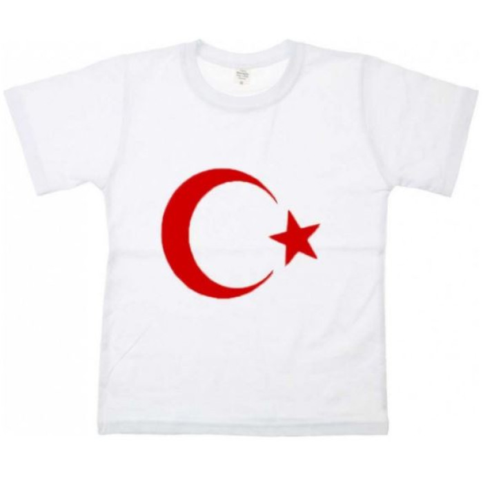 Türk Bayrak Baskılı Tişört